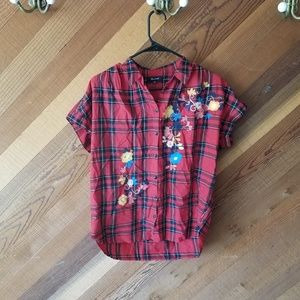Madewell plaid tshirt